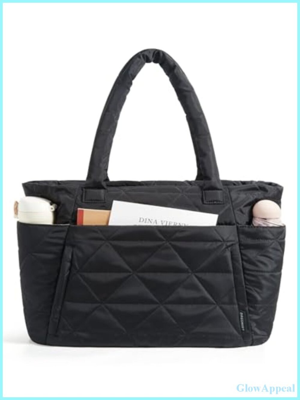 BAGSMART Puffer Tote Bag for Women Large Shoulder Bag Laptop Work Travel